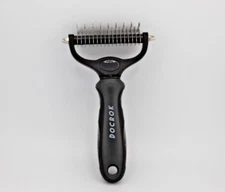 Docrok Pet Grooming Brush and Metal Comb Combo, Cat Brush Dog Brush for Shedding