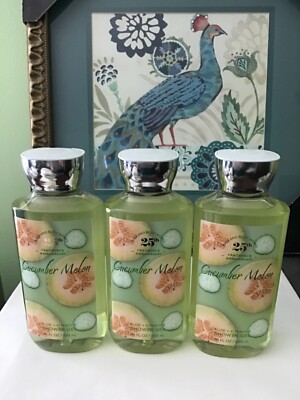 3 BATH & BODY WORKS CUCUMBER MELON SHOWER GEL WASH 10 fl OZ new