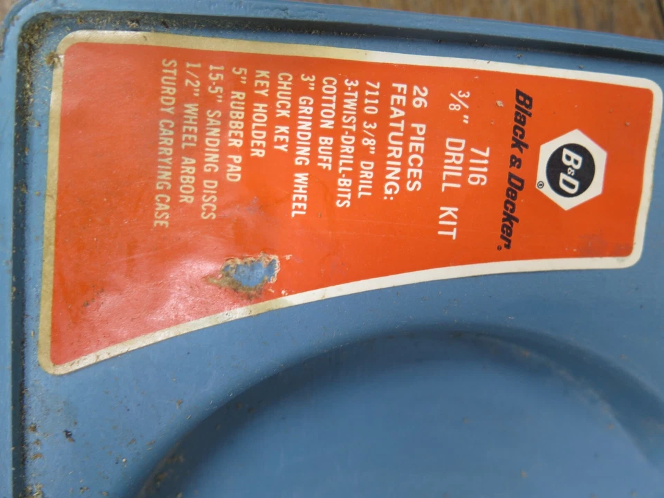 Black & Decker VTG 7110-05 3/8” Drill Kit 1960’s quality built tested works - Image 3 of 4