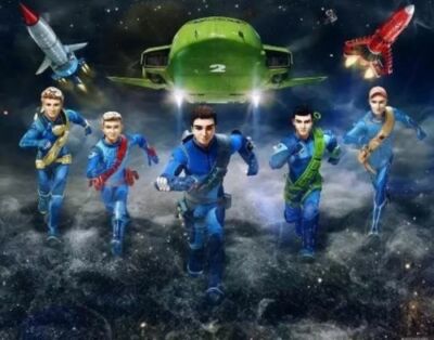 Walltastic Thunderbirds Wandbild Poster Druck 10 x 8 Fuß einfach aufzustellen