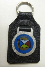 VINTAGE KEY RING STEAM SHIP SHIPPING - ARCADIA LINES ENAMEL TAG BADGE EMBLEM