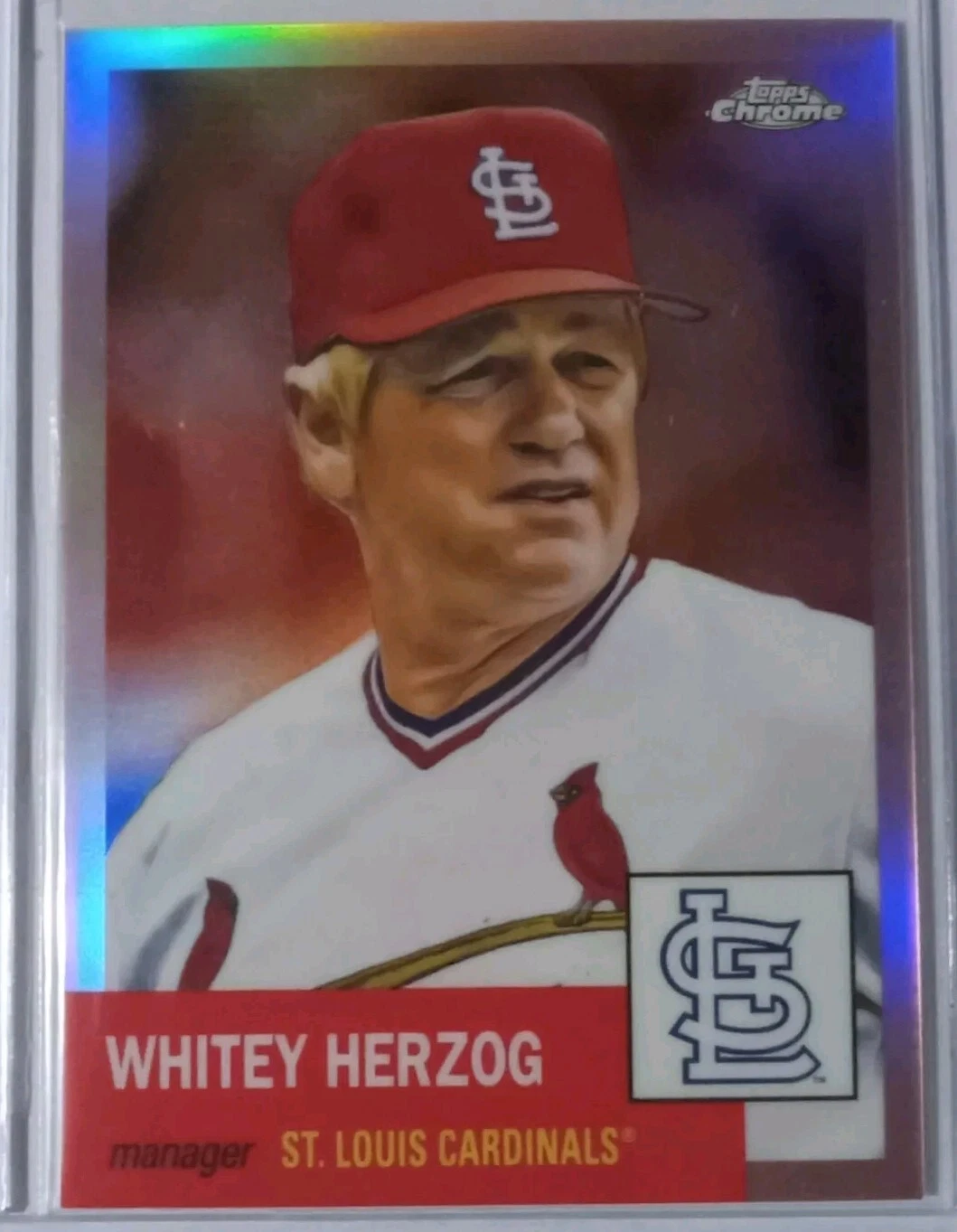 2022 Topps Chrome Platinum Anniversary - Whitey Herzog Rose Gold Refractor /75