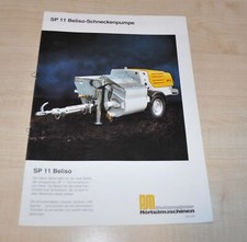 Putzmeister S11 Screw pump Concrete Brochure Prospekt