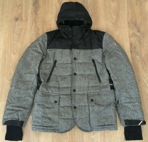 Moncler Grenoble RARE mens Gray Wool 