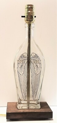 Angel's Envy Kentucky Bourbon Liquor Bar Bottle TABLE LAMP Light w/ Wood Base