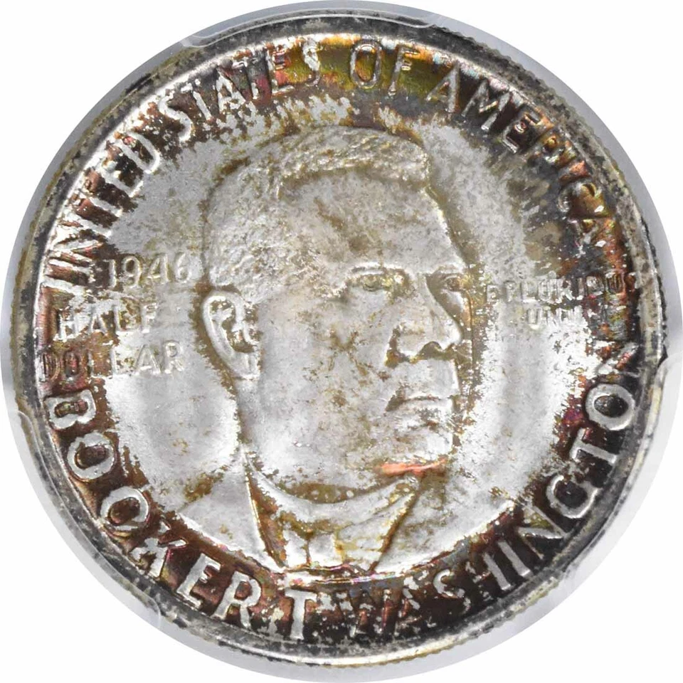 Booker T. Washington Commemorative Silver Half Dollar 1946-D MS67 PCGS (CAC) - Image 3 of 4