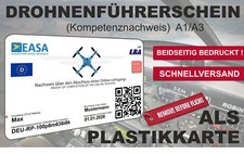 EU Drohnenführerschein A1/A3 Plastikkarte, S...