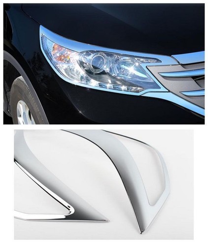 2012+ Honda CR-V Chrome HEAD Light Lamp Cover Molding Trim D-923 - Picture 3 of 4