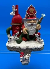Garden Ridge Santa The Fireman Stocking Hanger 20.00 Vintage