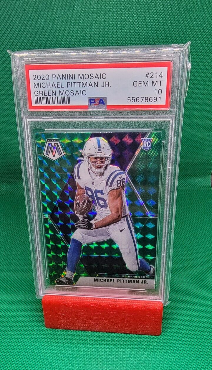 Michael Pittman Jr 2020 Panini Green Mosaic #214 ROOKIE RC PSA 10 GEM MT - COLTS