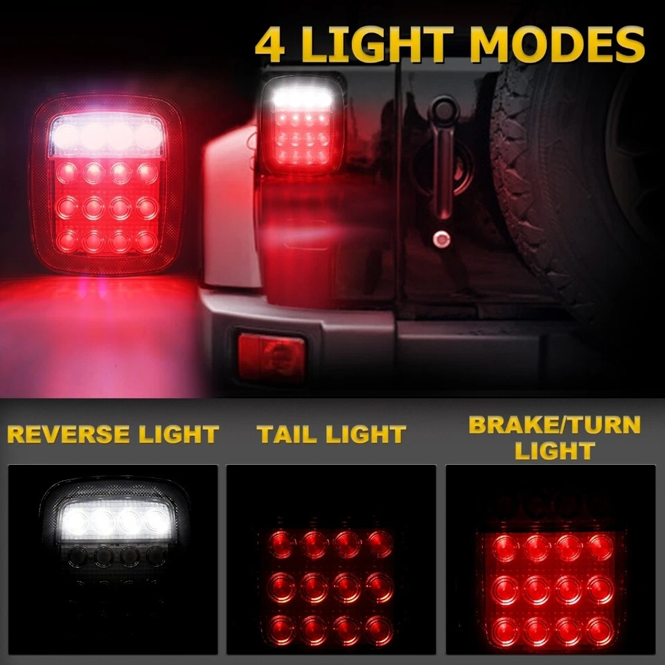 33 LED Tail Backup Reverse Brake Turn Lights For Kenworth Peterbilt Freightliner - Image 2 of 4