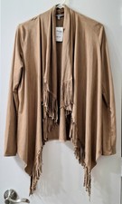 New Charlotte Russe Suede Jacket Sz M Chic Cowgirl Fringe Western Festival West