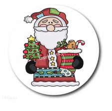 Whimsical Christmas Santa Claus Scrapbook Stickers Holiday Envelope Seals