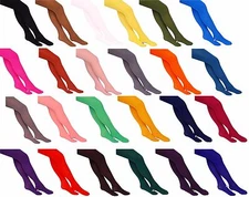 40 or 60 or 100 Denier Womens Opaque Microfibre Tights ,23 Fashionable Colours 