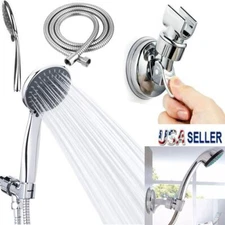3pcs Shower Head Kit Handheld High Pressure Shower Head w/ Holder Water Hose NEW