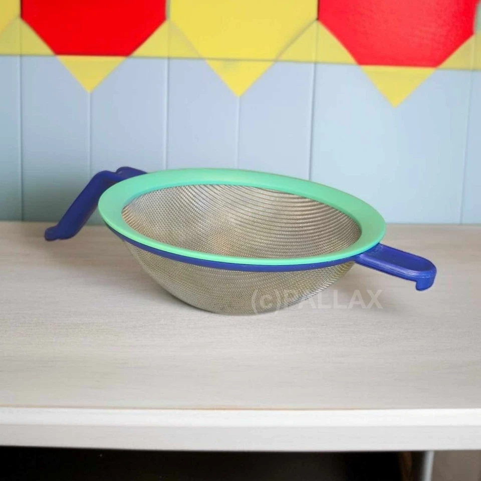 TUPPERWARE D79 KÜCHENSIEB MIT METALL-SIEB MINT BLAU - Bild 2 von 2