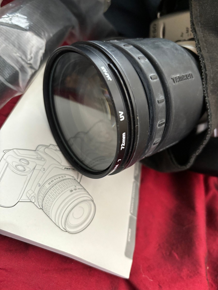 PENTAX ZX -60X CAMERA,LENS TAMRON 280 -200 MM AND ADAPTER,FLASH