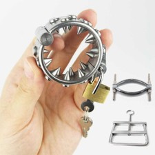 Stainless Steel Penis Cock Ring Ball Stretcher Scrotum Clamp Clitoral Clips BDSM