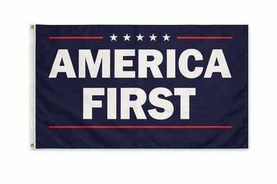 America First Flag 3x5 Ft Patriotic Banner Indoor Outdoor Wall Decor USA