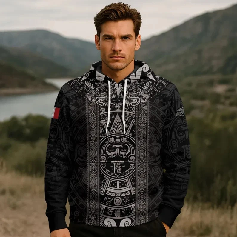 Mexico Aztec Pattern 3D AOP Hoodie Men&Women Full Size S-5Xl
