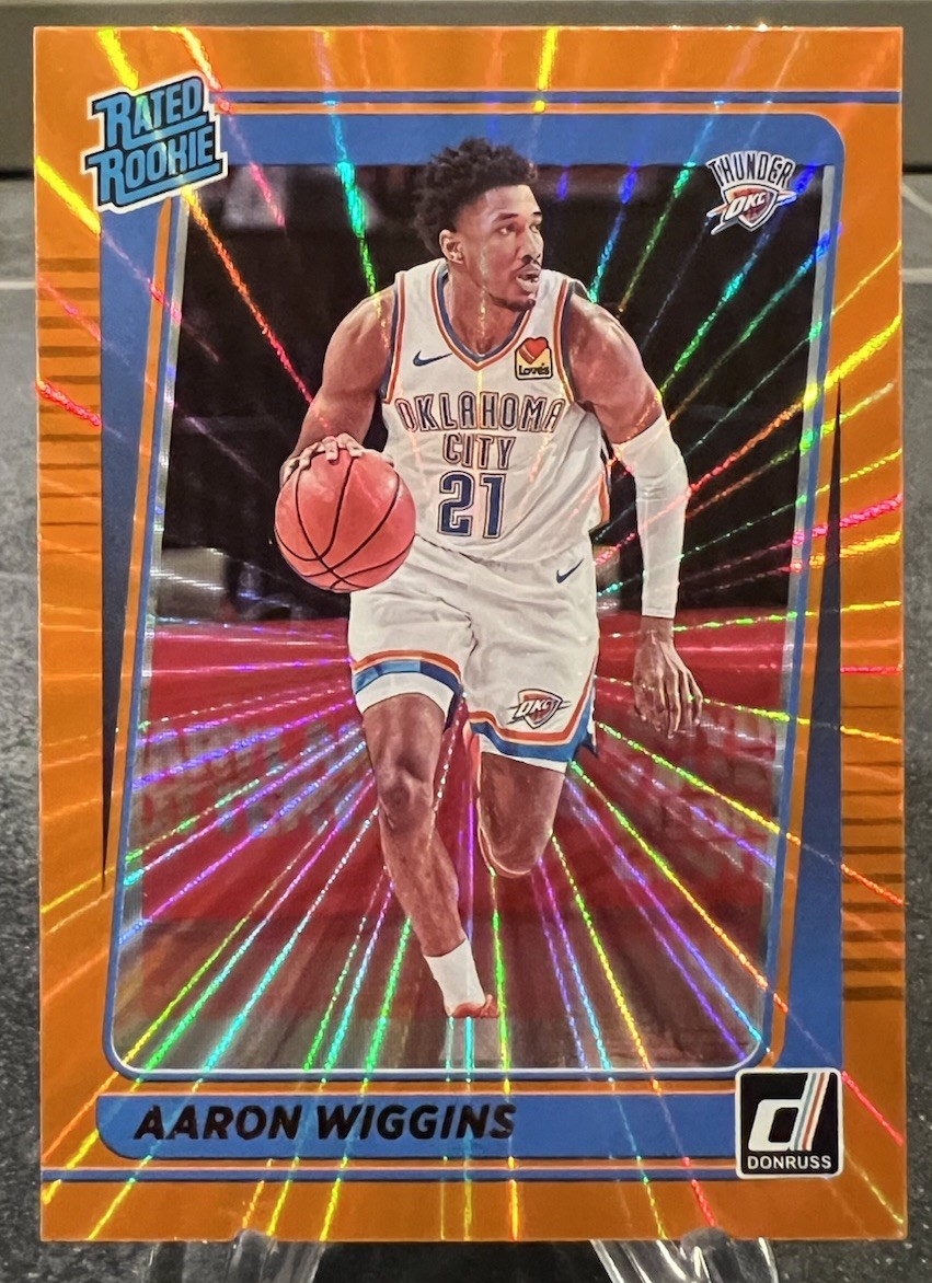 2021-22 Panini Donruss - Rated Rookie Holo Orange Laser #241 Aaron Wiggins (RC)