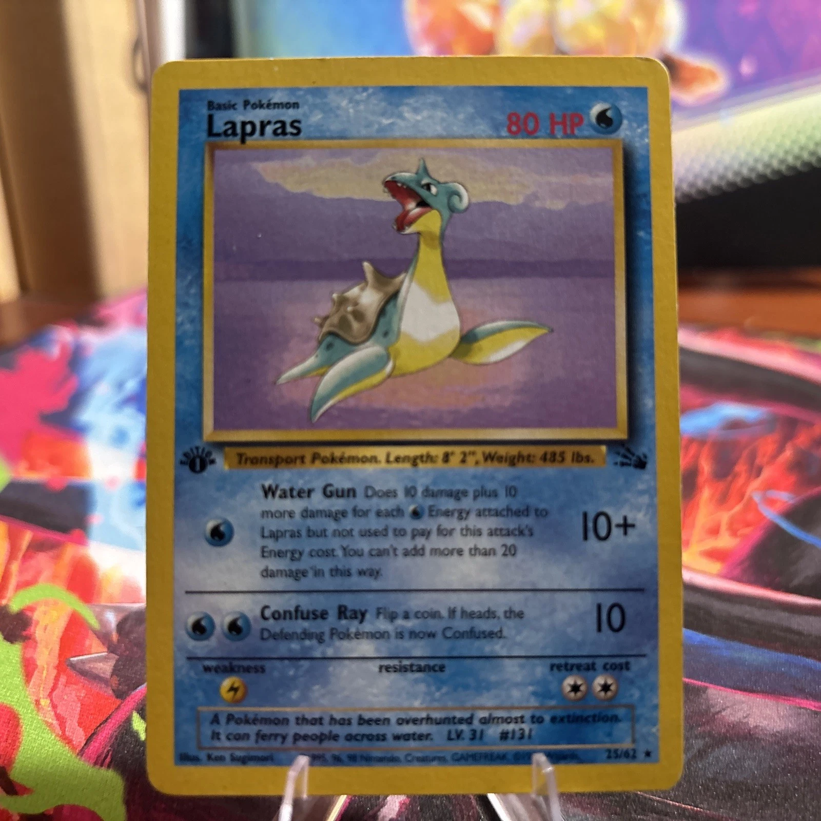 Pokémon TCG Lapras 25/62 Fossil Set 1st Edition Non-Holo Rare WOTC