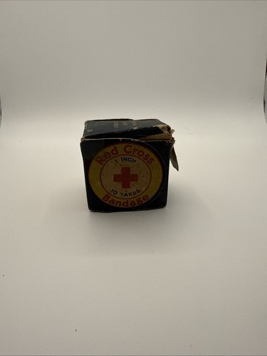 VINTAGE JOHNSON & JOHNSON RED CROSS 1" 10 YARDS BANDAGE UNUSED IN ORIGINAL BOX - Imagen 2 de 8