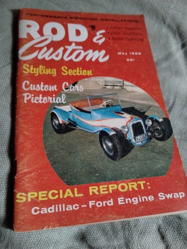 MAY 1956 1950s MAGAZINE MCM mid Century Cars Hotrods AUTO CRAZE History Rocket