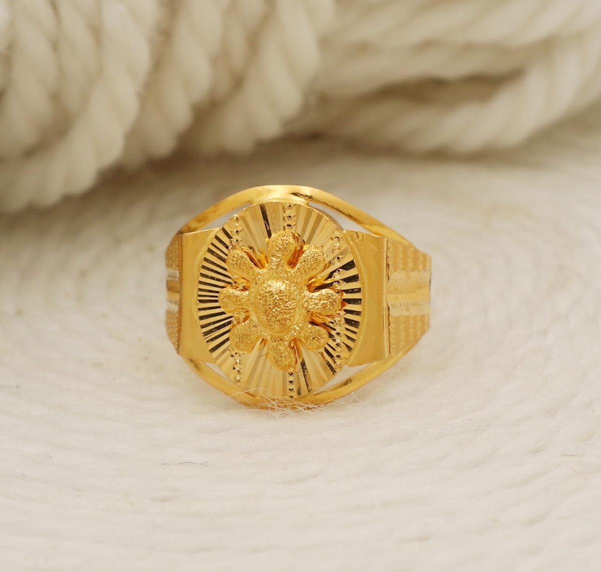 22k Yellow Gold Ring, 22K916 Fine Gold Handmade Ring for unisex or