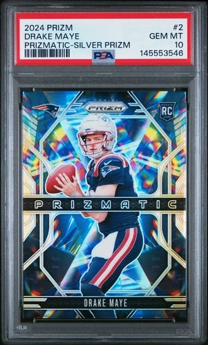 2024 PANINI PRIZM PRIZMATIC SILVER PRIZM #2 DRAKE MAYE ROOKIE RC PSA 10