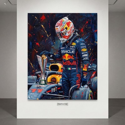 Formel-1-Fahrer Max Verstappen Leinwand, Acrylglas Wandbild Red Bull Bild kunst
