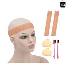 Breathable Silicone Wig Grip Bands Set Adjustable Non-Slip, 4-Piece Essentials