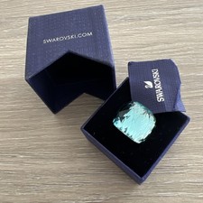Image of Swarovski Nirvana Ring Aqua Blue Gold-Tone Finish
