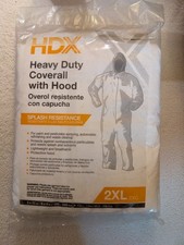 HDX Heavy Duty Coverall with Hood Splash Resistent
