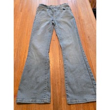 Levi 726 Flare Girls 16 Light Wash Blue Denim High Raise Adjustable Waist Jeans