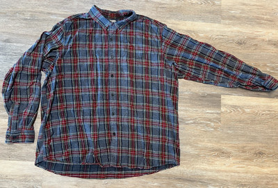L.L. Bean Flannel Shirt Mens XXL Traditional Fit Plaid Button Up Cotton Soft