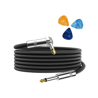 10ft NOISELESS Electric Guitar Bass Cable Pedal AMP Cord 1/4'' For GIBSON FENDER