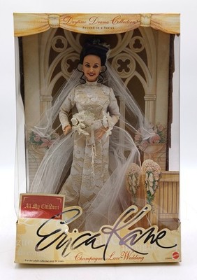 1999 All my Children Erica Kane Champagne Lace Wedding Puppe / Mattel 23004 NrfB