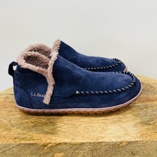 L. L. Bean Women's 7 Medium Mountain Slippers Ankle Boot Mocs Suede Leather