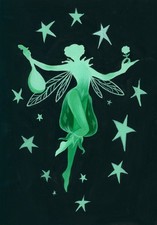 original drawing A5 9GrOl artwork mixed media illustration fantasy fairy