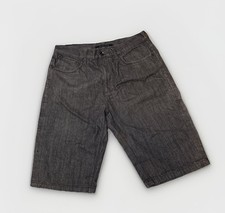 Baggy Jean Shorts Sean John Black Size 36 Goth Punk Jorts Wide Leg Skate Y2K 90s
