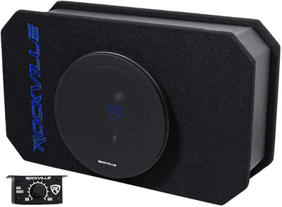 RMW8A 800W 8'' Powered Truck Subwoofer, 4 Ohm, Slim Ported Enclosure, Built-In Am