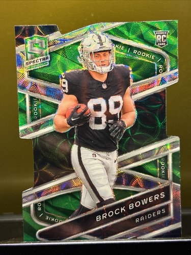2024 Panini Spectra Brock Bowers Neon Green Die Cut Prizm # /30 🔥🔥🔥
