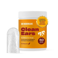 Ear Cleaning Finger Wipes for Dogs, Aloe  Chamomile, 50 Ct  Vet-Reviewed Finge