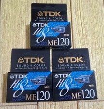 3 x TDK Hi8 mm Video Cassette ME120