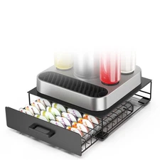 ZECENN Storage Drawer for Bartesian Capsules, Stackable Cocktail Pod Holder f...