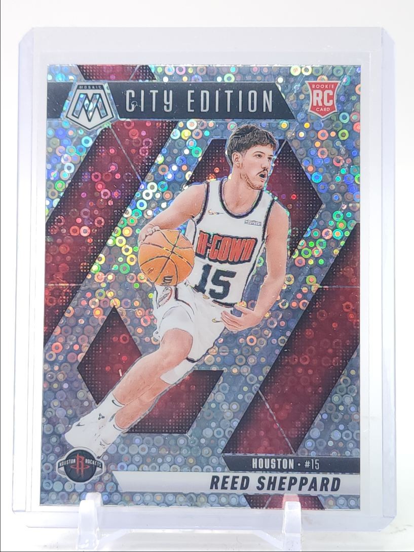 REED SHEPPARD 2024-25 MOSAIC CITY EDITION ROOKIE FAST BREAK PRIZM RC Q1561