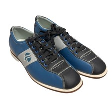Linds Monarch Bowling Shoes Mens 11 Blue Black Leather Genuine Leather Sole