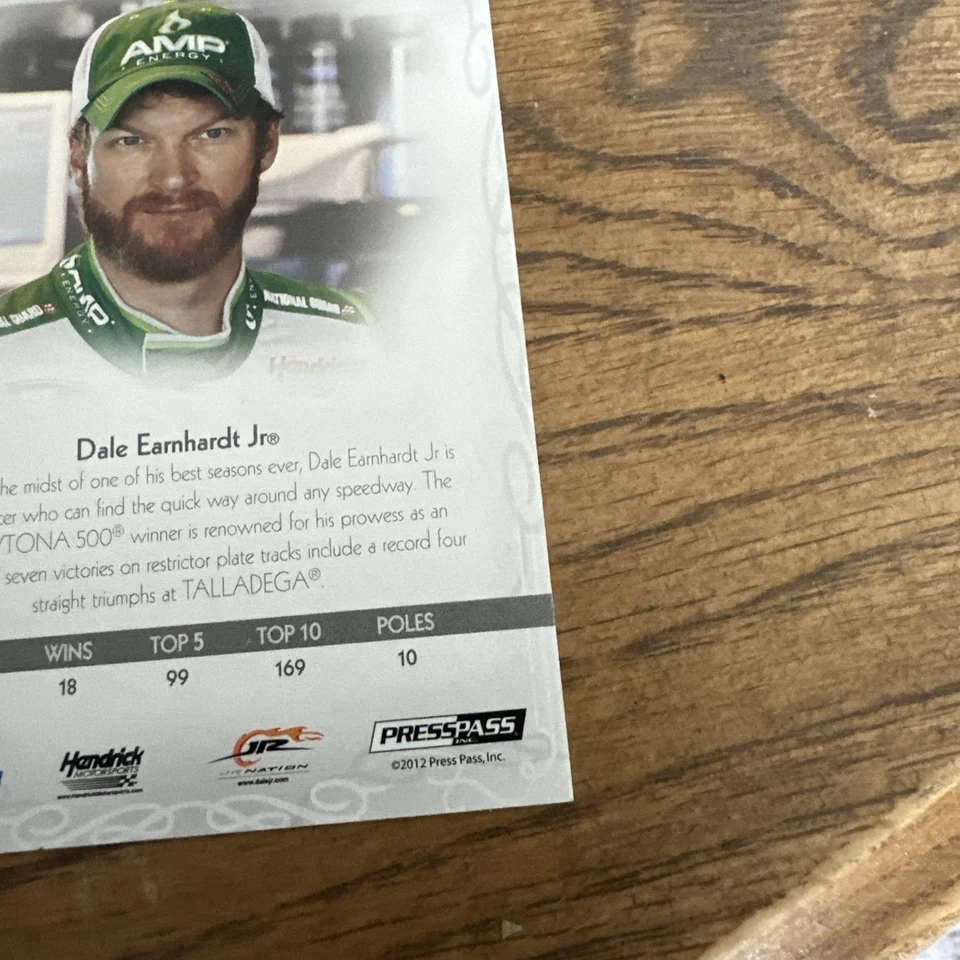 2012 PRESS PASS SHOWCASE RED #8 DALE EARNHARDT JR   12/25 Racing Card - Image 4 of 4