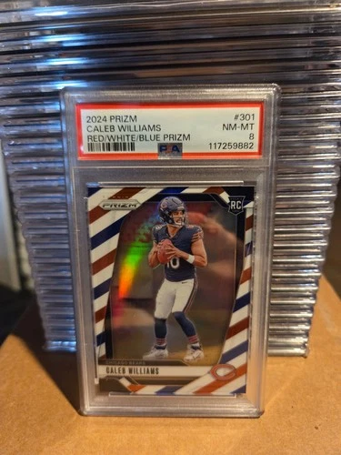 2024 Panini Prizm - Rookies Caleb Williams #301 Red White & Blue Prizm (RC)